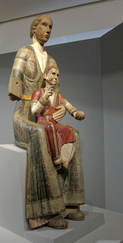 Enthroned Madonna with Christ Child, late 12th century, sculptor