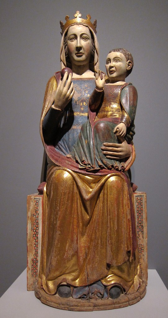 Enthroned Madonna with Christ Child, Master from Abruzzo, 1st ha
