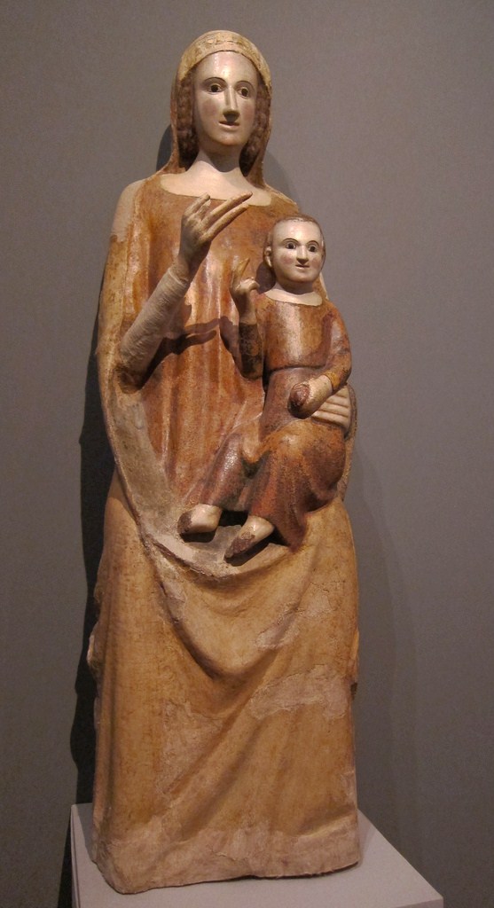 Enthroned Madonna with Christ Child, Sculptor from Abruzzo, begi