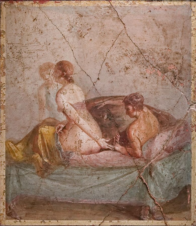 Scena erotica da Pompei, affresco, I sec. d.C.
