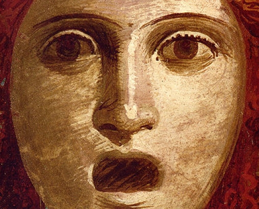 Maschera tragica da un affresco di Pompei