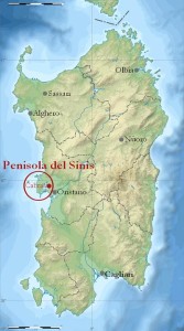 Collocazione geografica della penisola del Sinis